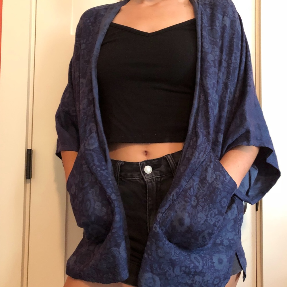 Denim-style Kimono